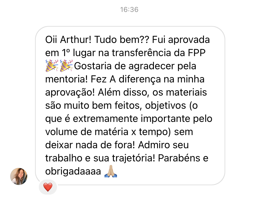 Depoimento de Daniela Spanhol, aprovada na FPP Curitiba