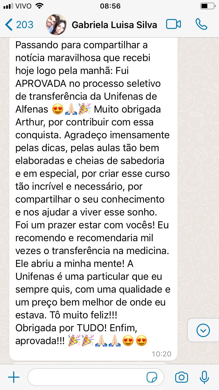 Depoimento de Gabriela Luisa Silva